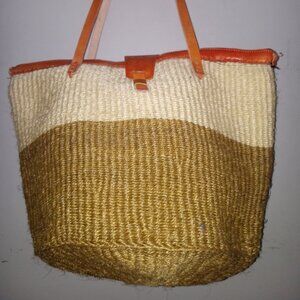 Xlarge sisal Kiondo Kikuyu Kenya Tote bag